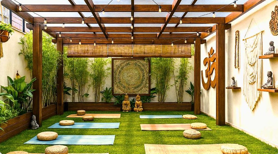 Área coberta de yoga